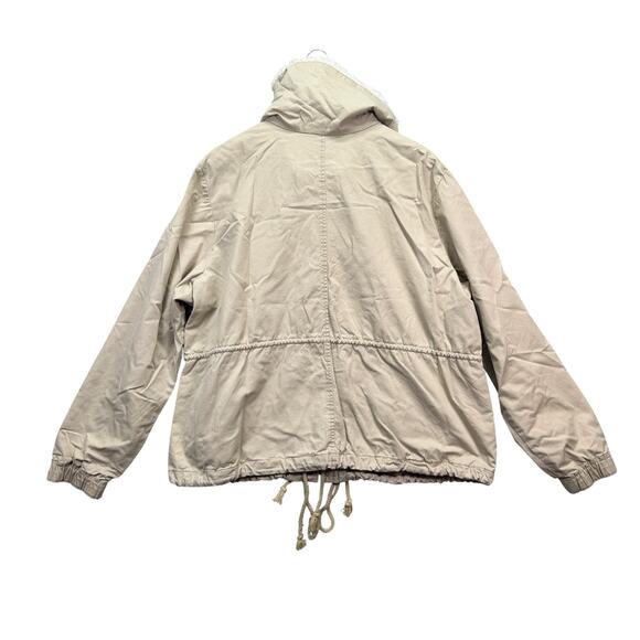 Old Navy Sherpa Lined Tan Zippered Tie Jacket Coat Adult's Size 2XL - Picture 3 of 13